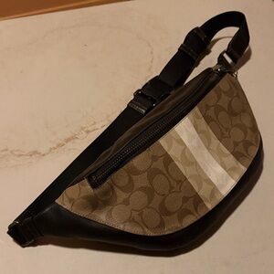 Stylish Men's Belt Bag in Brown and Black